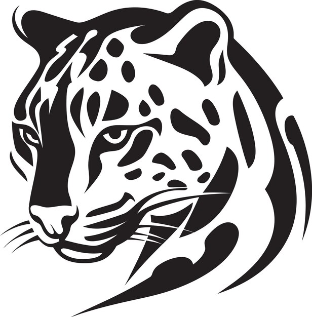 Ocelot obsesión icono del logotipo negro sombreado icono del ocelot en ébano