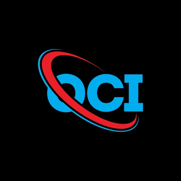 OCI logotipo OCI letra OCI letra diseño de logotipo Iniciales Logotipo OCI vinculado con círculo y mayúscula logotipo monograma OCI tipografía para negocios de tecnología y marca inmobiliaria