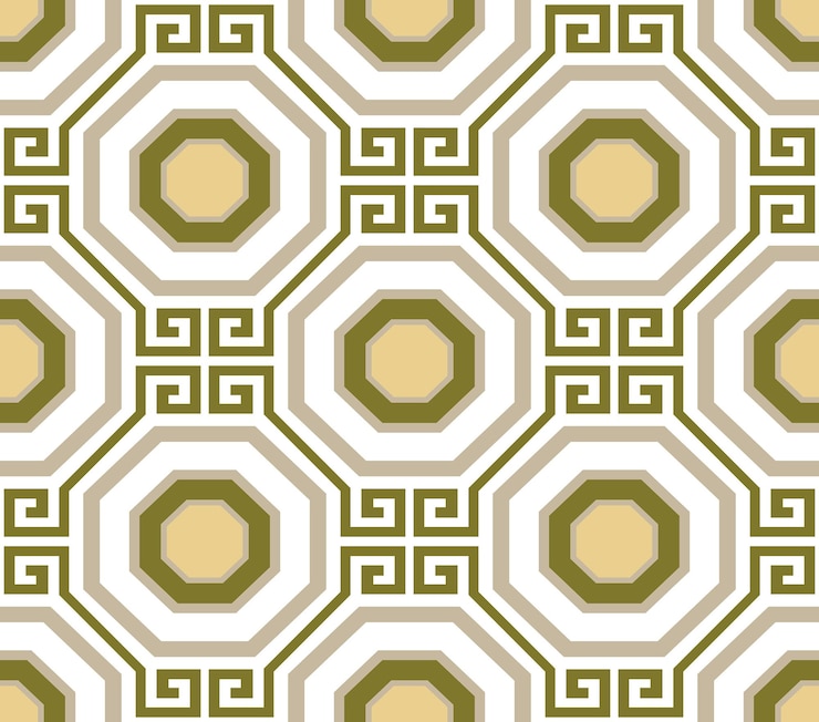 Vector octágono geométrico abstracto patrón vectorial sin costuras estilo de lujo interior diseño minimalista perfecto
