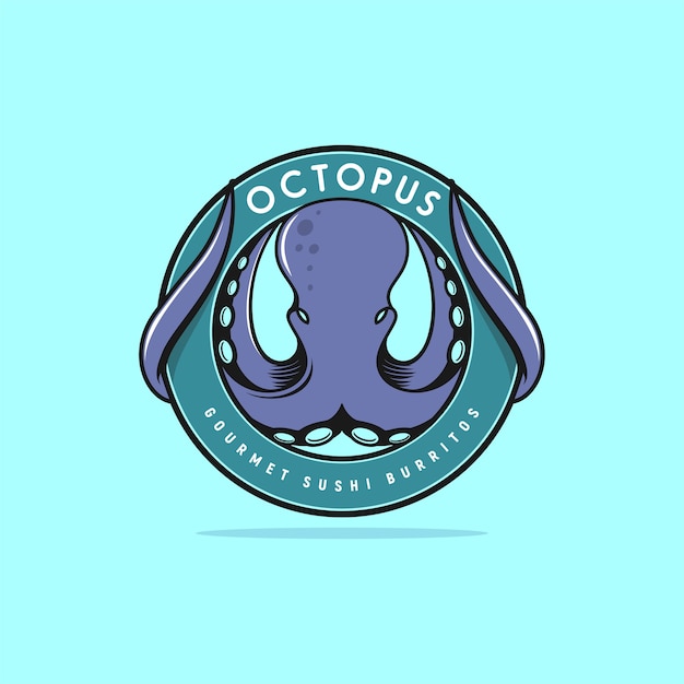 Octopus logo design colorful