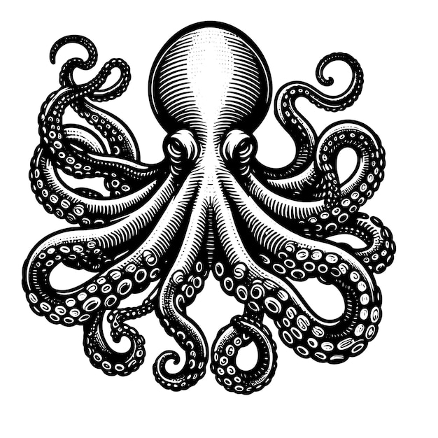 Octopus SVG corte de archivo gráfico