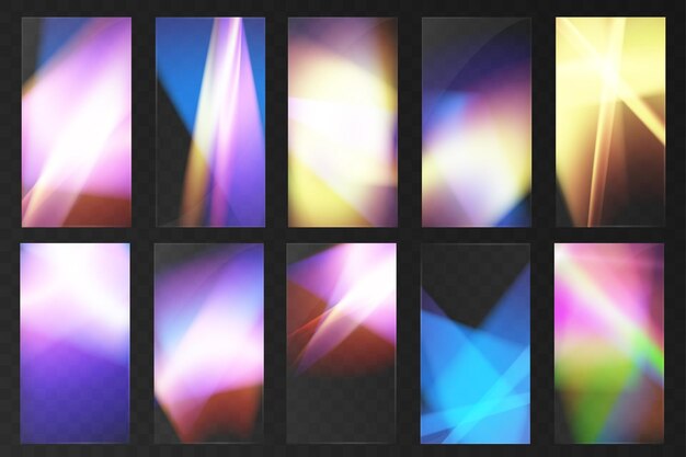 Óculos de luz de cristal con efecto de reflexión del arco iris