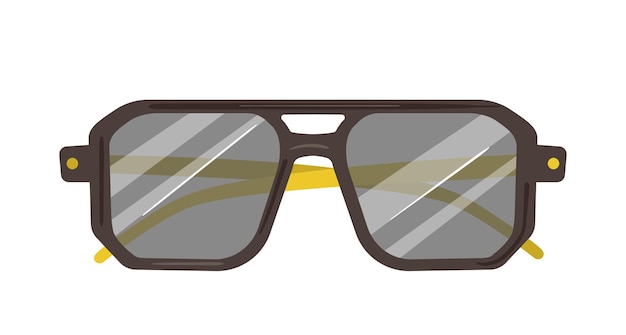 Óculos modernos para hombres hipster con lentes de protección diseño de dibujos animados ilustración vectorial aislada