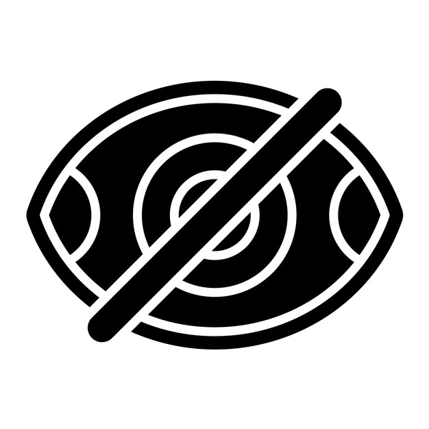 Ocultamiento de la ilustración en negro sólido de glifo