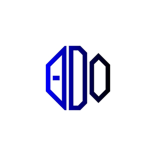 ODD Diseño inicial de logotipo creativo moderno minimalista atemporal con monograma de espacio negativo