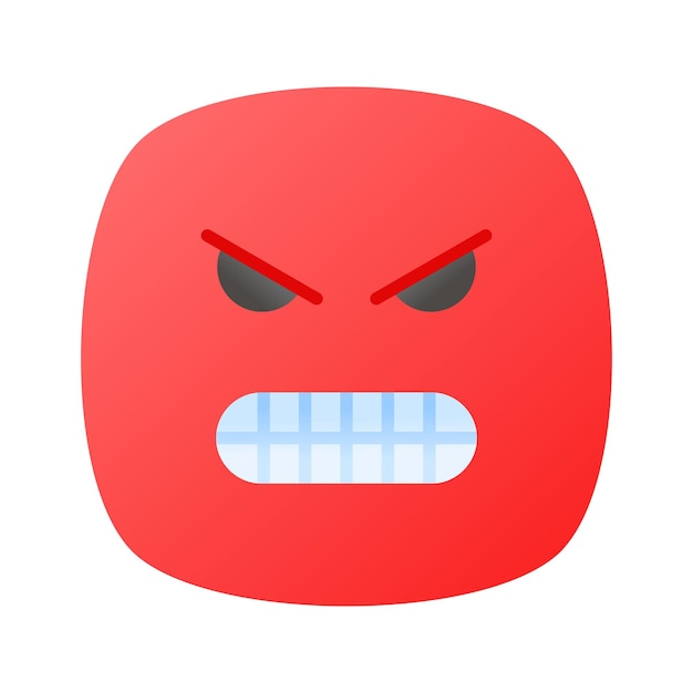 Odio el diseño vectorial de emojis en estilo de moda listo para usar icono