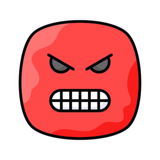 Odio el diseño vectorial de emojis en estilo de moda listo para usar icono