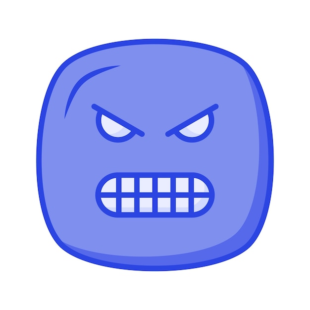Odio el diseño vectorial de emojis en estilo de moda listo para usar icono
