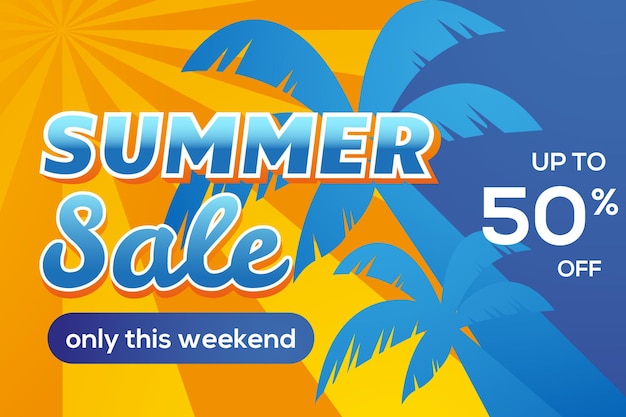 oferta de descuento de banner de venta de verano