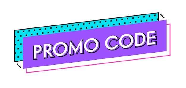 Oferta de descuento de precio Elemento de diseño gráfico. Publicidad de código promocional, oferta especial de comercio electrónico. Vale de regalo o cupón con código promocional. Diseño de plantilla de certificado. Ilustración vectorial lineal