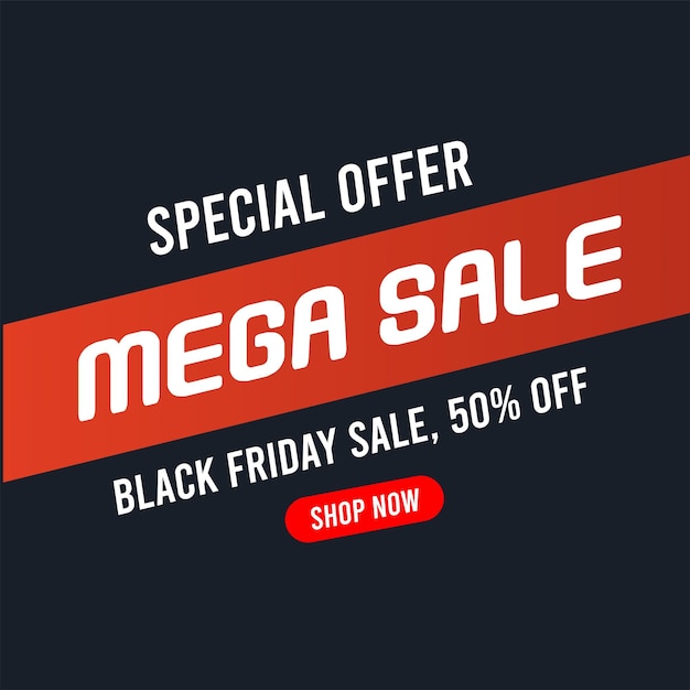 oferta de descuento de venta banner mega oferta de venta oferta de venta mega oferta de venda
