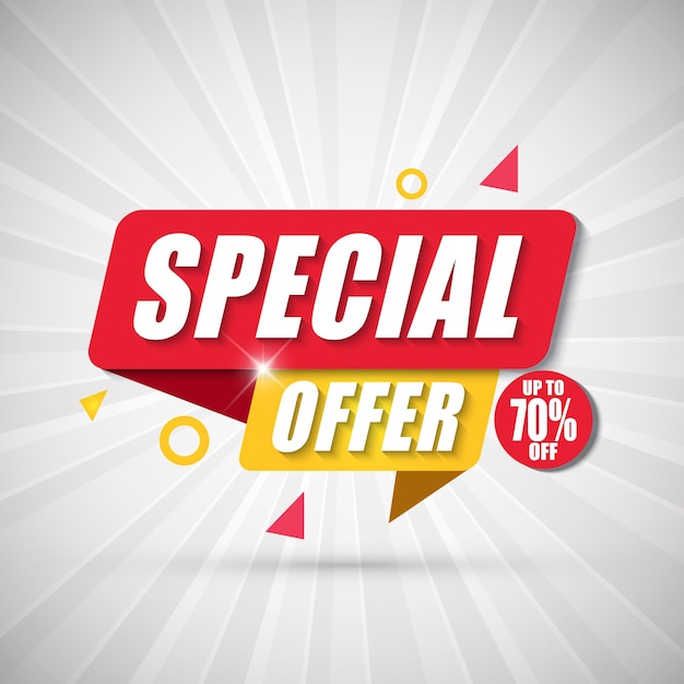 Oferta especial de 70 por ciento de descuento