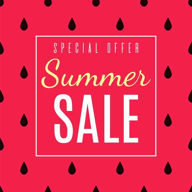 Oferta especial para el anuncio plano de ventas de verano.