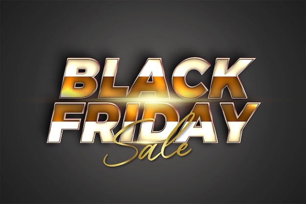 Vector oferta especial de black friday con tema de efecto.