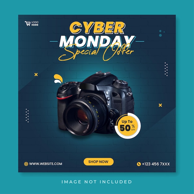 Oferta especial de cyber monday plantilla de publicación en redes sociales