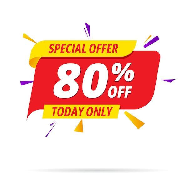 Oferta especial con un descuento del 80 por ciento