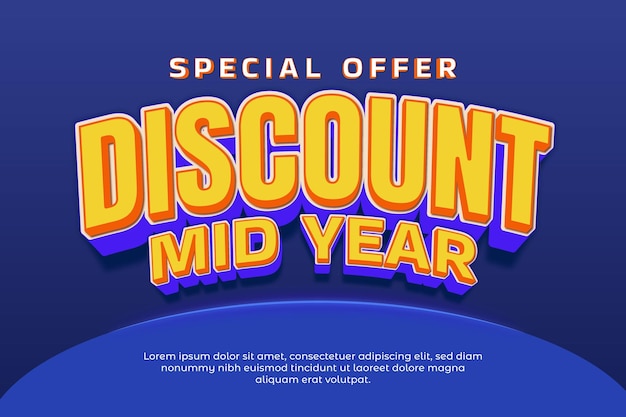 Oferta especial de descuento a mediados de año