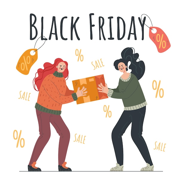 Oferta especial de descuento de venta de pelea de personajes de dos personas Black Friday