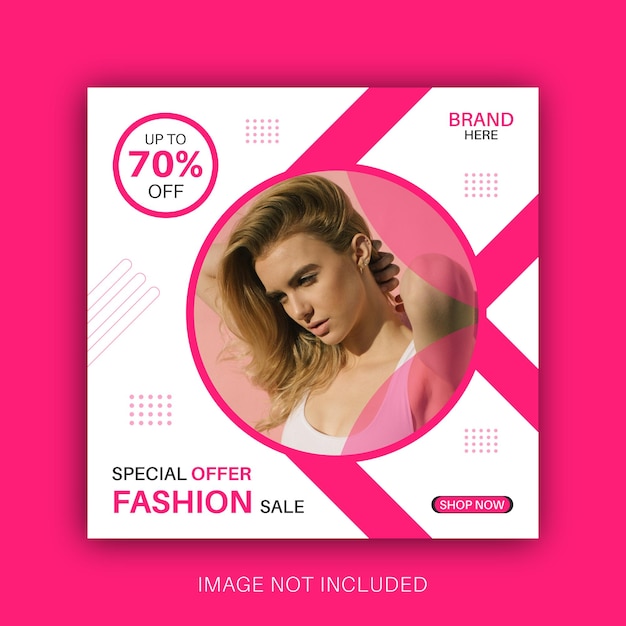 Oferta especial fashion sale social media post template