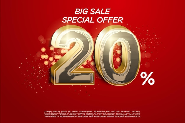 oferta especial de gran venta sobre fondo rojo.