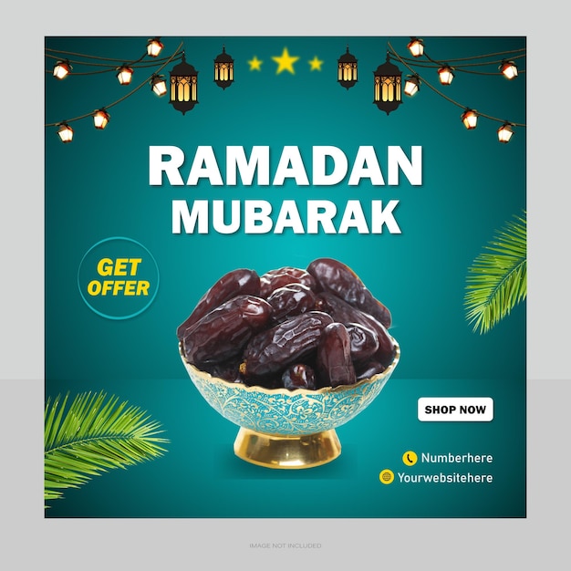 Oferta especial de Ramadán Mubarak en las redes sociales