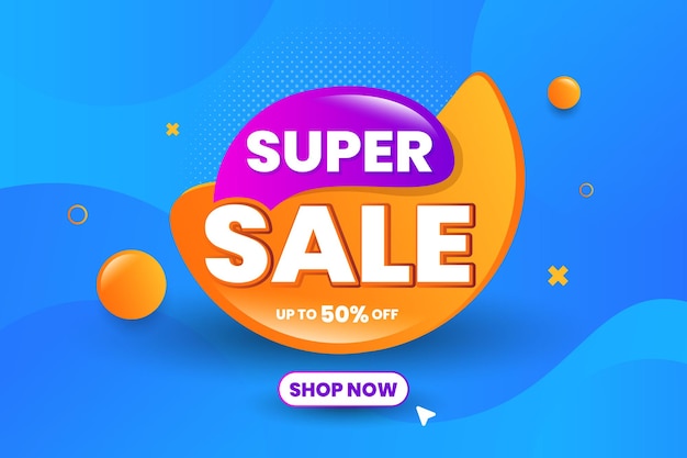 Oferta especial de súper venta con descuento plano fondo abstracto