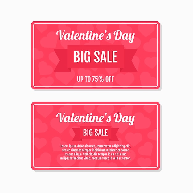 Oferta especial de venta del día de san valentín