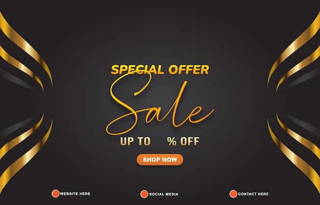 oferta especial de venta modelo de descuento banner con espacio de copia para la venta de productos con gradiente abstracto
