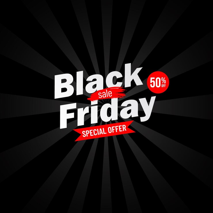Vector oferta especial de venta de viernes negro diseño vectorial