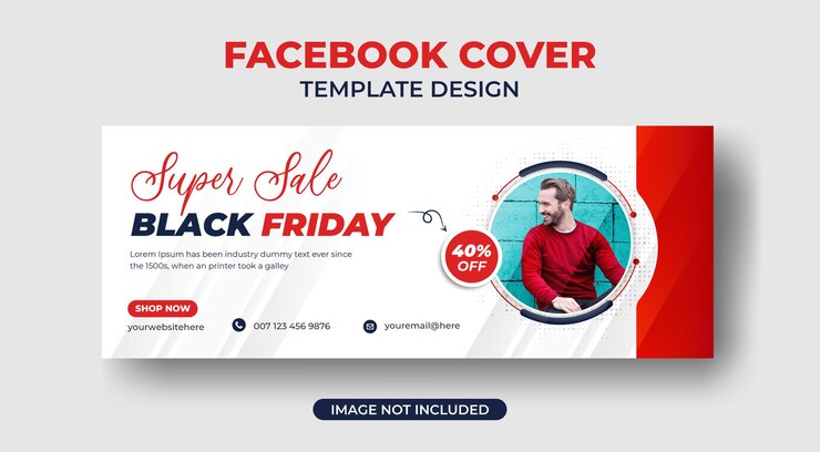 Oferta especial de viernes negro venta de moda portada de redes sociales o plantilla de banner web Vector Premium