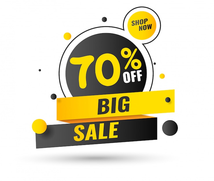 Oferta, etiqueta de oferta especial de este fin de semana, hasta 70% de descuento.