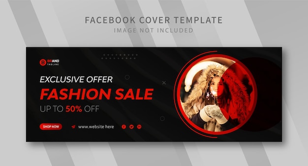 Oferta de invierno venta de moda banner de redes sociales o plantilla de publicación en redes sociales