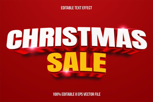 Oferta De Navidad Efecto De Texto Editable Estilo Degradado De Relieve 3d