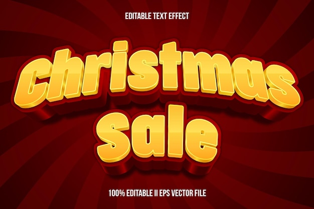 Oferta De Navidad Efecto De Texto Editable Estilo Degradado De Relieve 3d