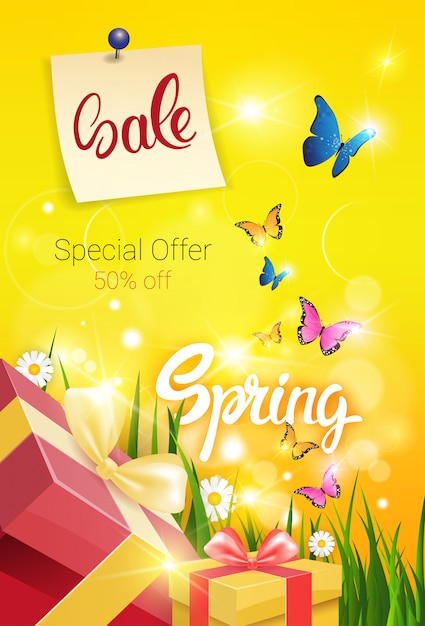 Oferta de primavera compras oferta especial holiday banner