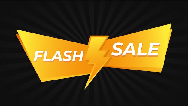 Vector oferta promocional de venta flash