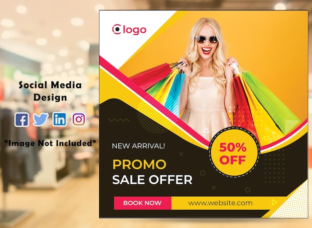 Ofertas de compras en redes sociales e Instagram Diseño de publicaciones
