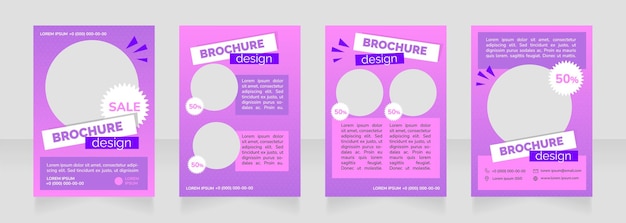 Ofertas especiales de diseño de folleto en blanco de inicio de belleza.