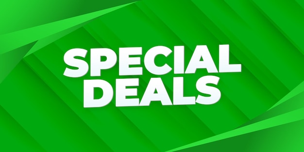 Ofertas especiales Diseño de gradiente de efecto de texto