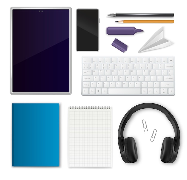 Office essentials and technology gadgets