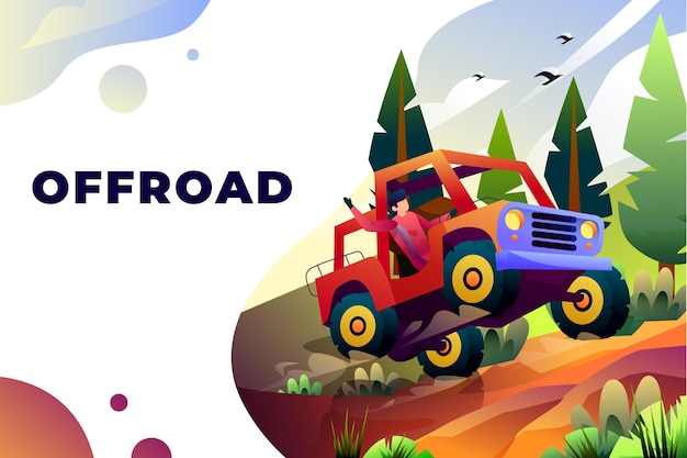 Offroad - ilustración vectorial