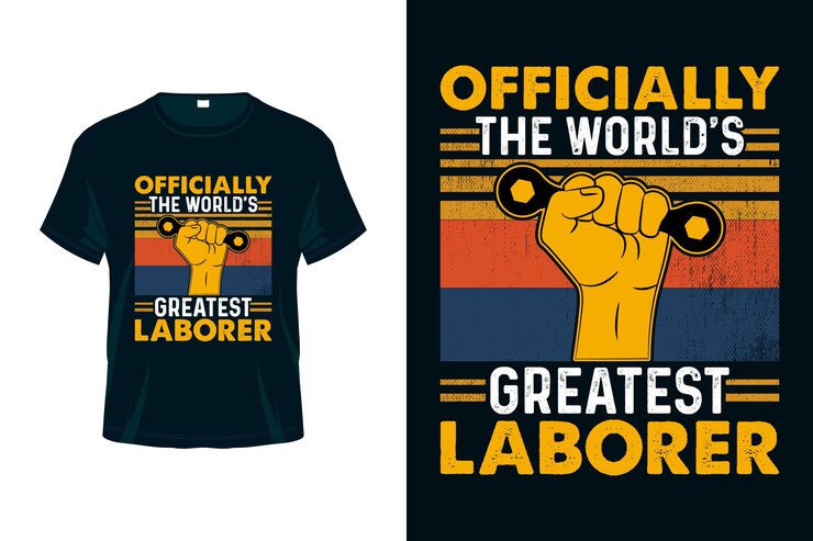 Oficialmente el mejor trabajador del mundo: diseño de camiseta del Día del Trabajo de EE. UU.