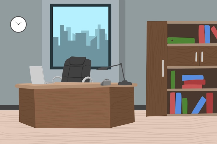 Vector oficina - fondo para videoconferencia