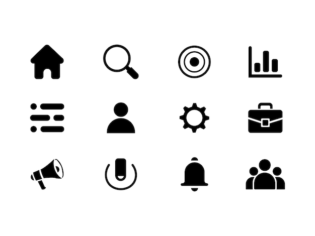 Oficina y negocios Iconos editables conjunto Ilustración vectorial en moderno estilo de línea delgada de negocios