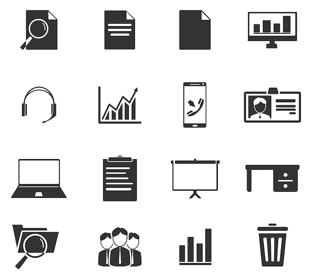 Oficina simplemente iconos