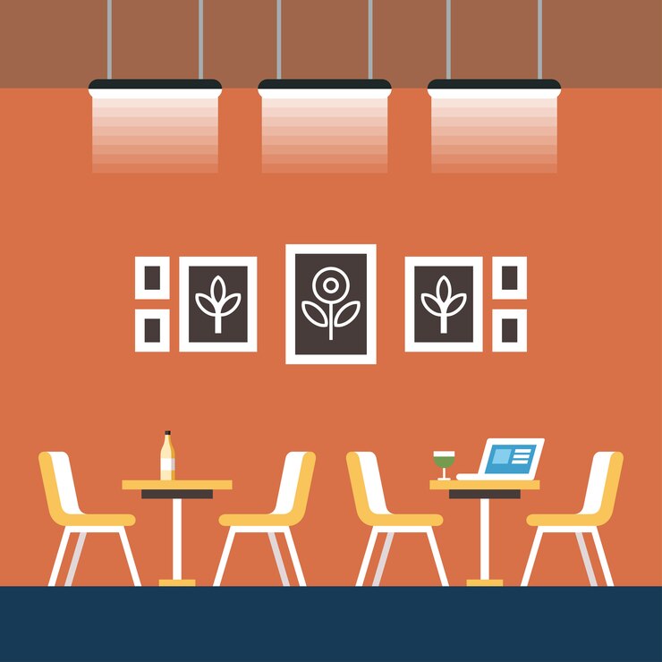 Vector oficinas por una hora coworking cartoon illustration