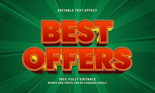 ofrece los mejores efectos de texto editables con un tema de ventas y descuentos