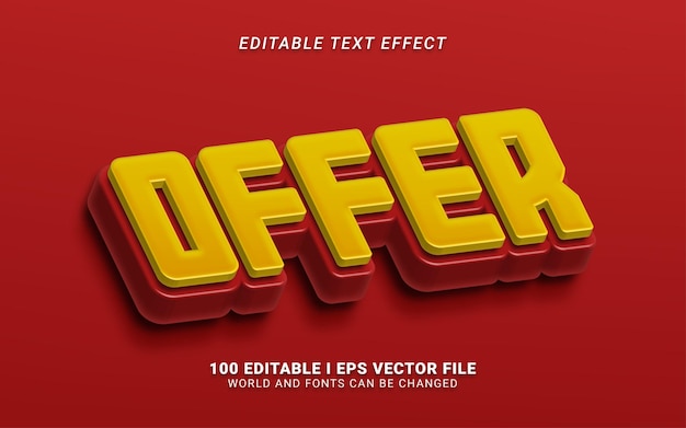 Ofrecer efecto de texto de estilo 3d.