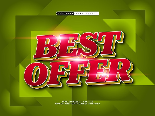 ofrecer el mejor efecto de texto editable en estilo de texto de descuento y venta