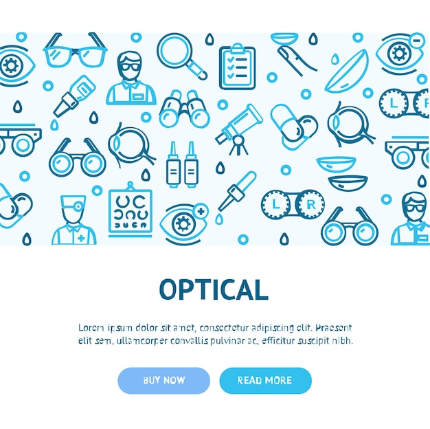 Vector oftalmología y optometría flyer banner posters tarjeta vector